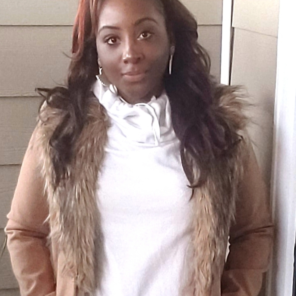 Trench Coat with Faux Fur